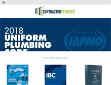 Tablet Screenshot of contractorresource.com